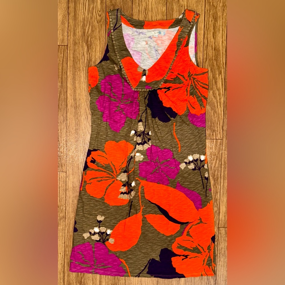 Boden Tarifa Floral Sleeveless Multicolor Tropical Mini Dress Career Size 6R